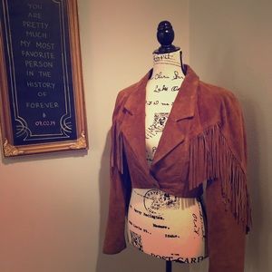 Vintage Leather Fringe Jacket